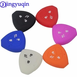 jingyuqin Remote 3 Buttons Silicone Car Key Cover Case For Toyota Camry COROLLA Vios REIZ CROWN RAV4 2015