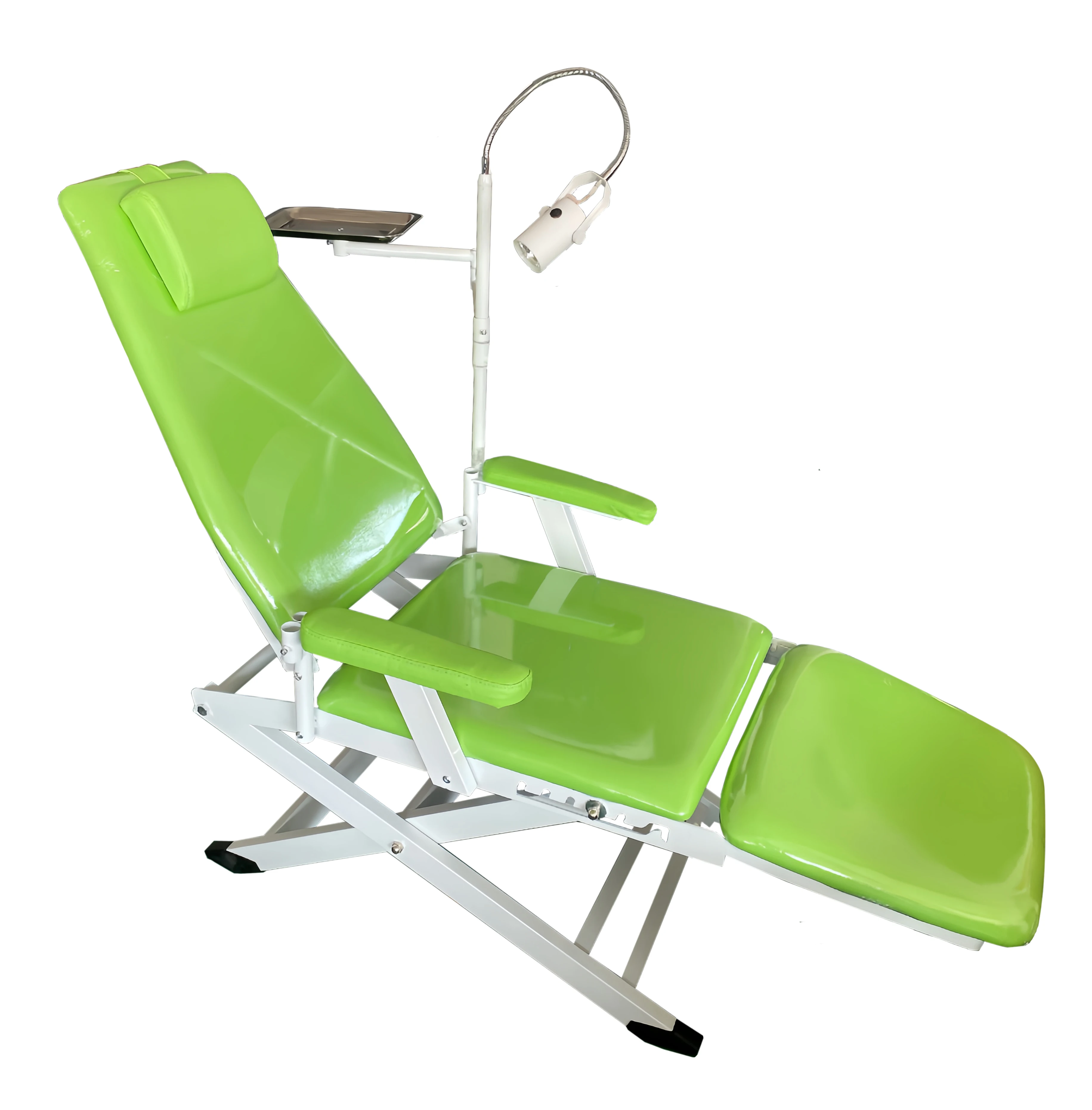 LK-A37C Pro كرسي De-ntal المحمول كرسي De-ntal في الهواء الطلق مع صينية المصباح كرسي المريض المحمول De-ntal