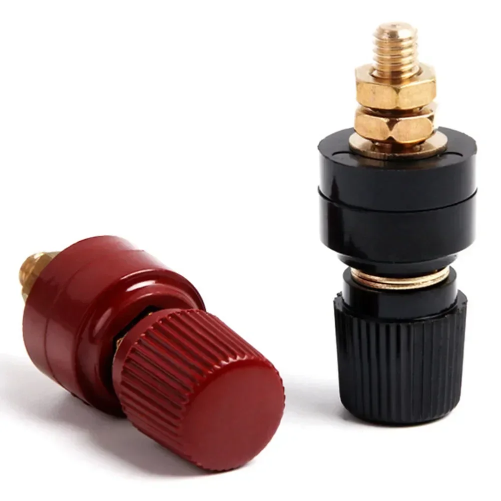 1 Pair Binding Post M6 Thread 333 Type Brass Binding Post For Welding Machines Pure Copper Terminal Inverter Round Terminal