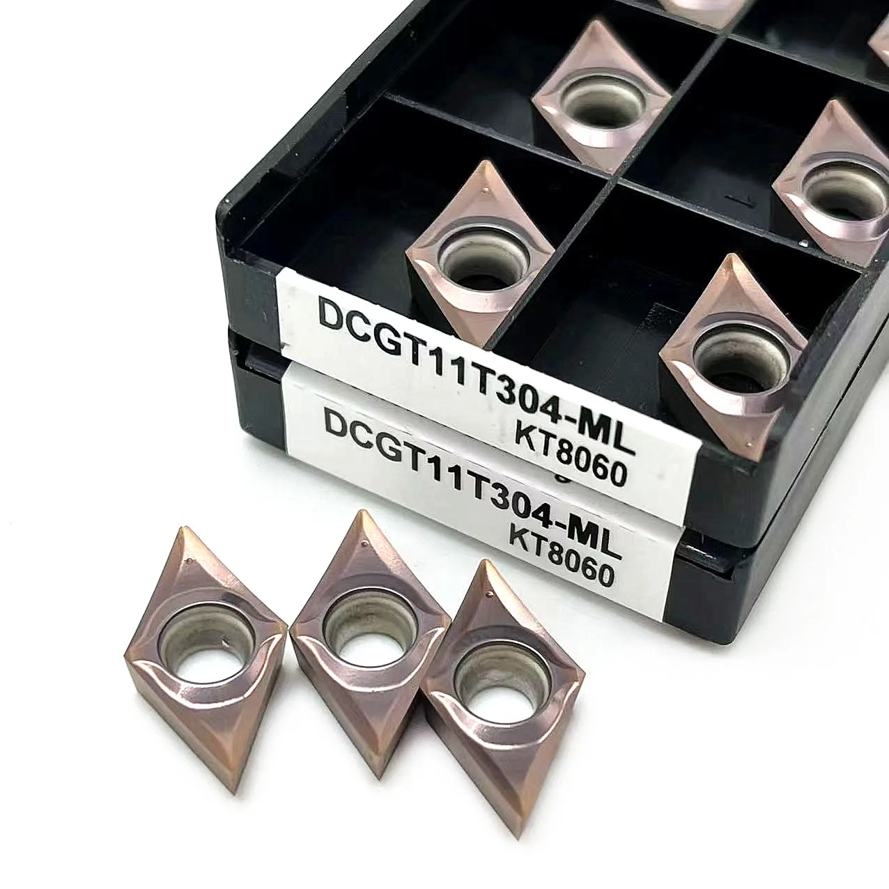 Outil de tournage en aluminium, outil de coupe, inserts de tournage CNC, traitement du cuivre et de l'aluminium, DCGT11T304 DCGT11T301 DCGT11T302, 10 pièces