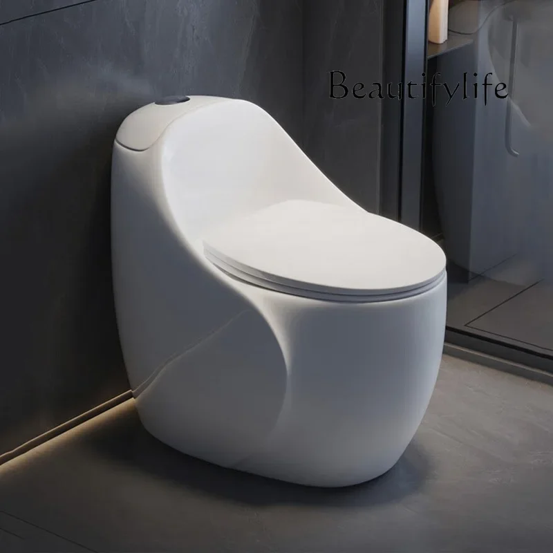 N69 New creative household flush toilet siphon straight flush high-impact large-diameter toilet