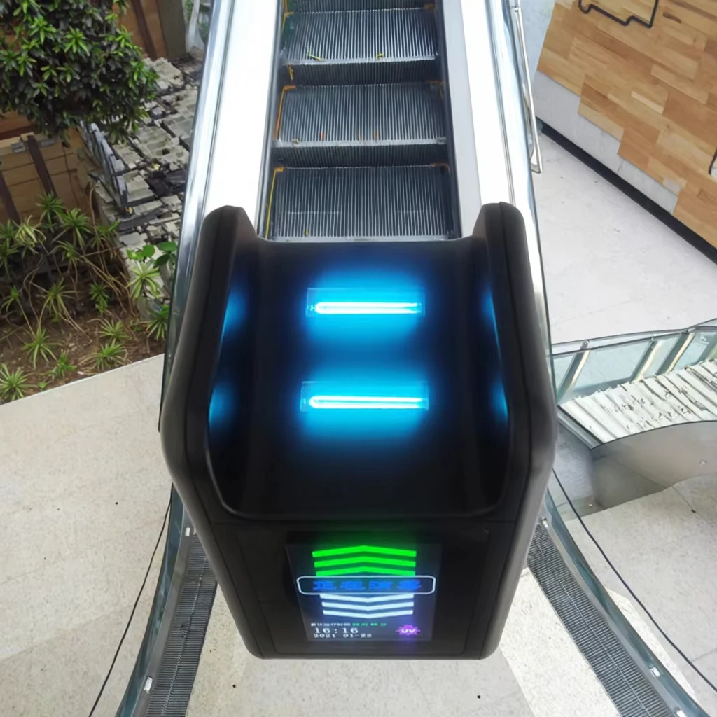 Intelligent  Metal Automatic Escalator Handrail Cleaner & Belt Sterilizer for Hotel Use