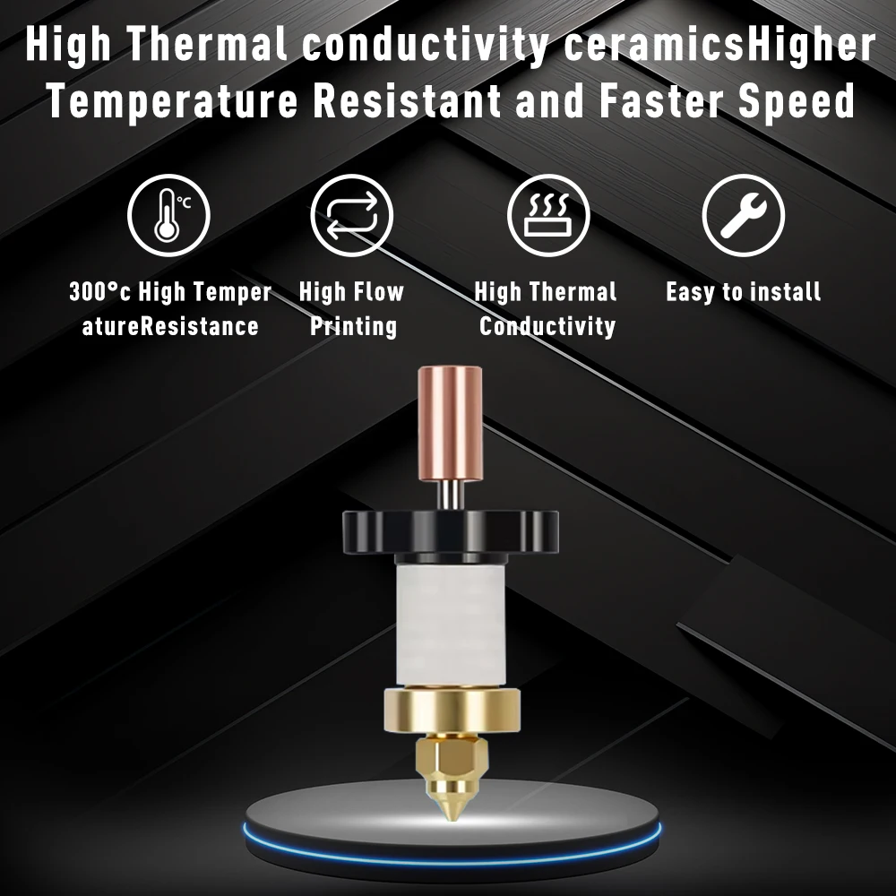 Upgrade Hotend Kit Für Creality Ender 3 V3 KE Keramik Heizung Kopf Kühlkörper Düse Silikon Socke Für Ender 3 V3 KE Zubehör – Detail 6