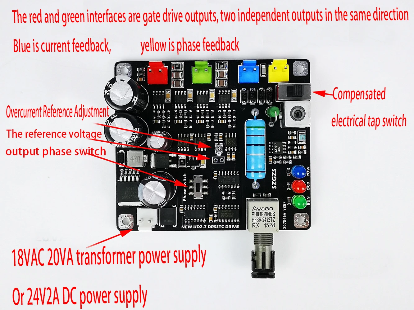 

DRSSTC UD2.7 Finished Dual Totem Phase Shift Compensation Driver Board