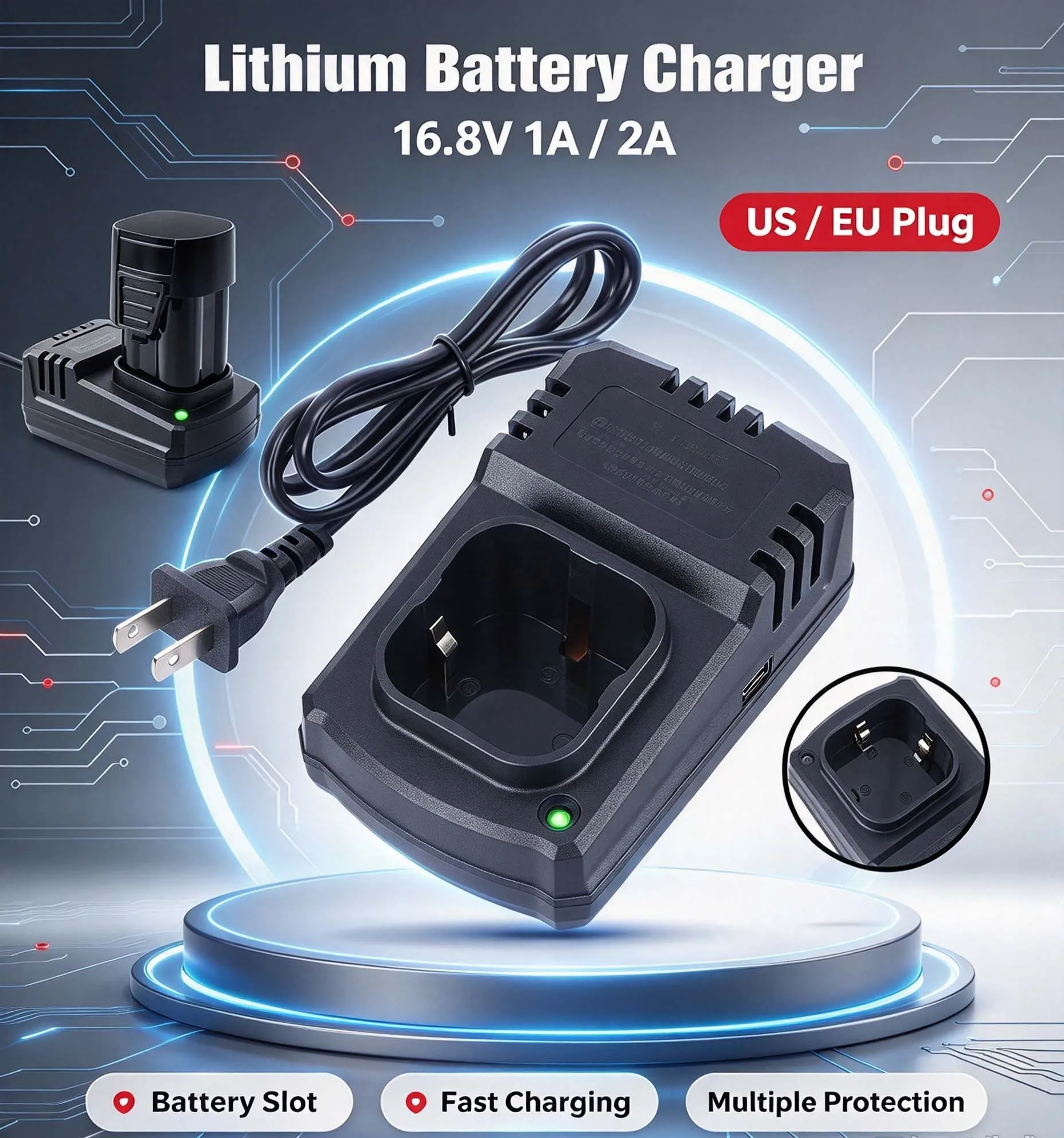 16.8V Lithium lon Li-ion Rechargeable Battery Power Tools Accessories For Cordless Screwdriver Pistol Drill Mini Angle Grinder