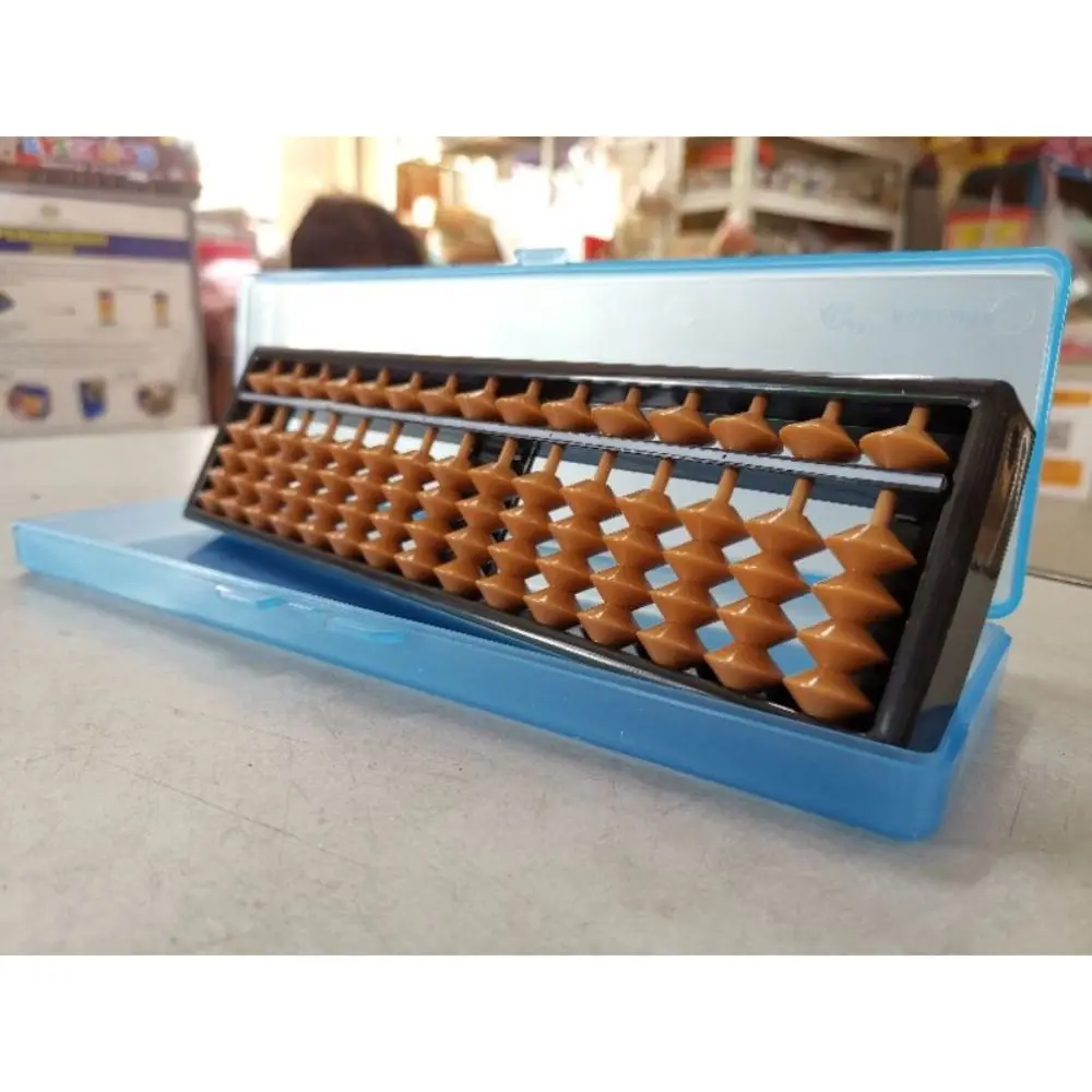 

Multicolor Plastic Abacus Rectangle Plastic Abacus with Storage Box 15 Digits Calculation Bead Intelligence Development