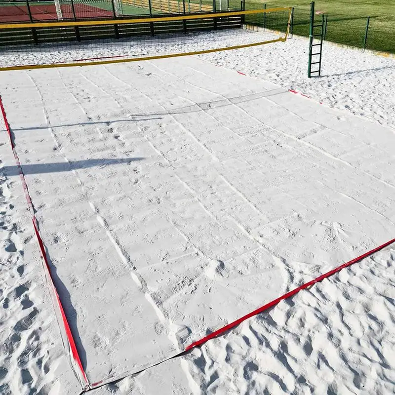 6x Beach Volleyball Lines Equipment Highly Visible 8M Long Red Lines Marking Court Marker for Beach Training Outdoor Sports