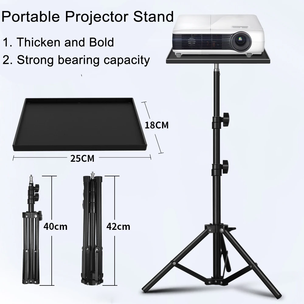 Projector Tray Stand Floor To Wall Desktop Shelf Laptop Stand Bedside Lift Telescopic Rod Live Tripod Laptop Tripod Stand 55-170