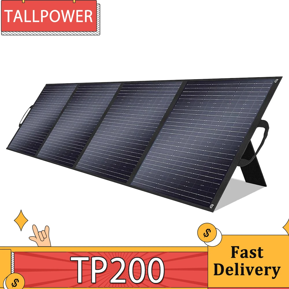 TALLPOWER TP200 200W Portable Foldable Solar Panel, Portable Solar Charger, 24% Energy Conversion Efficiency