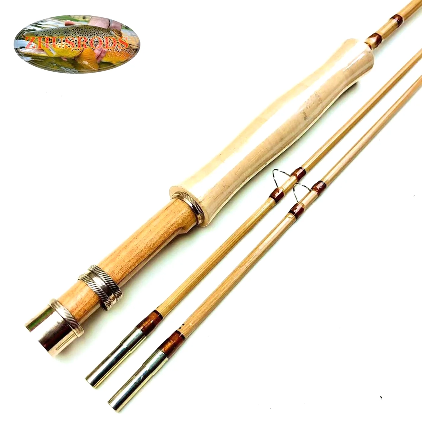 

A J THRAME 76 7'6" 5 wt / 2 Section 2 Tip / ZHUSRODS Vintage Bamboo Fly Rods / Environmentally Cane Fishing Rod / Famous taper