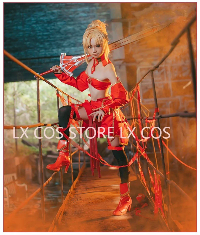 Disfraz de Astolfo de Fate Grand Order, disfraz de Fate Apocrypha Saber of Red Mordred, disfraz de Cosplay para mujer, conjunto completo