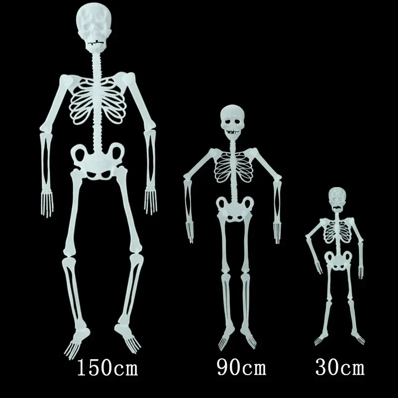 Luminous Halloween Skeleton Lighted Up Ghost Halloween Outdoor Yard Door Decor Hang Human Body Skeleton Decorations