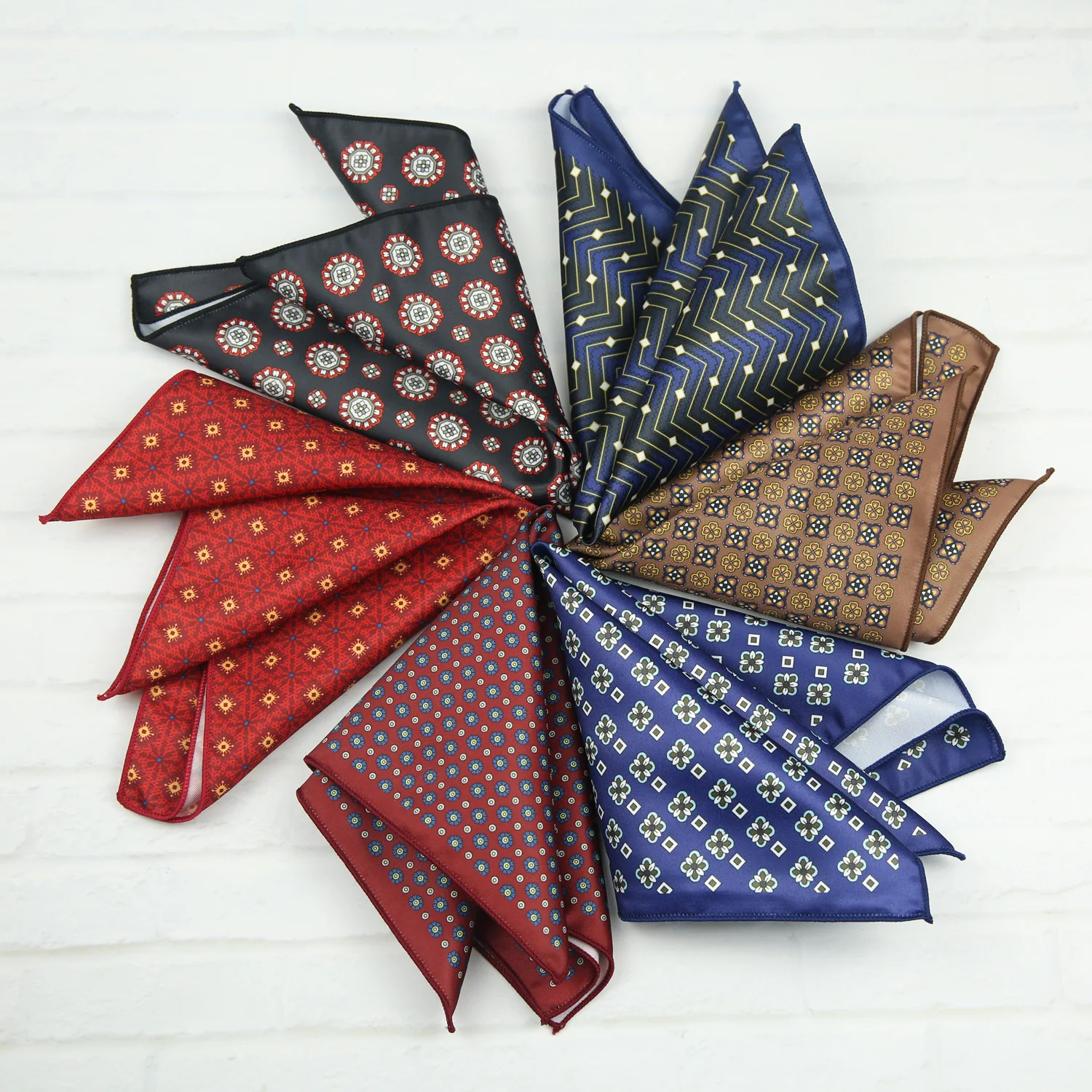 2026 Oversized Silky Pocket Square For Men 27CM Luxury Floral Dots Pocket Square Wedding Hanky Paisley Chest Towel Suits Scarf