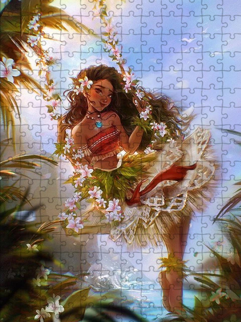 Disney Princess Wooden Puzzle 300/500/1000 Pieces Jigsaw Puzzles Handmade Toys for Girls Adult Decompression Game Collection