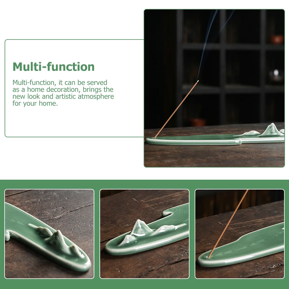 

Vintage Mountain Incense Stick Holder Ceramic Tray Incense Burner for Table Desktop Home Office Decoration