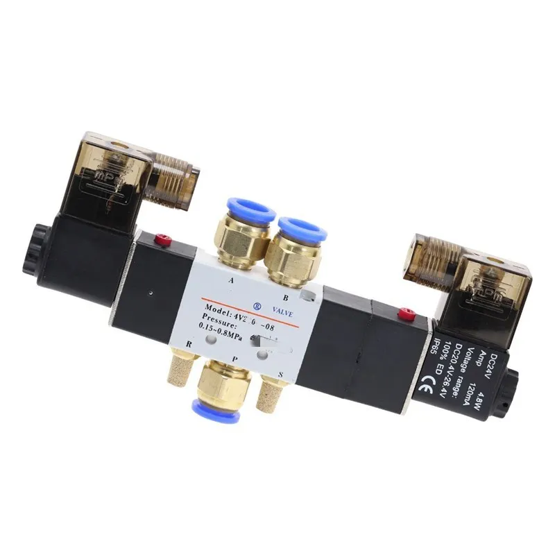 4V220-08 Air Pneumatic Solenoid Valve 5 way 2 Position 1/4