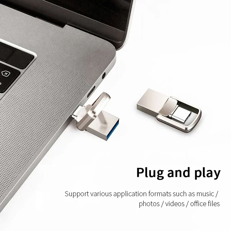 2TB Metal USB 3.0 Pen Drive 2TB USB Flash Drives 1TB High Speed Pendrive Waterproof New Upgraded Portable USB Memory
