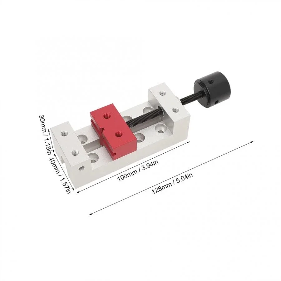 1pc 50mm Mini Aluminum Flat Clamp Bench Table Vise Drill Press Vice Fixing Tool Carving Bench Clamp