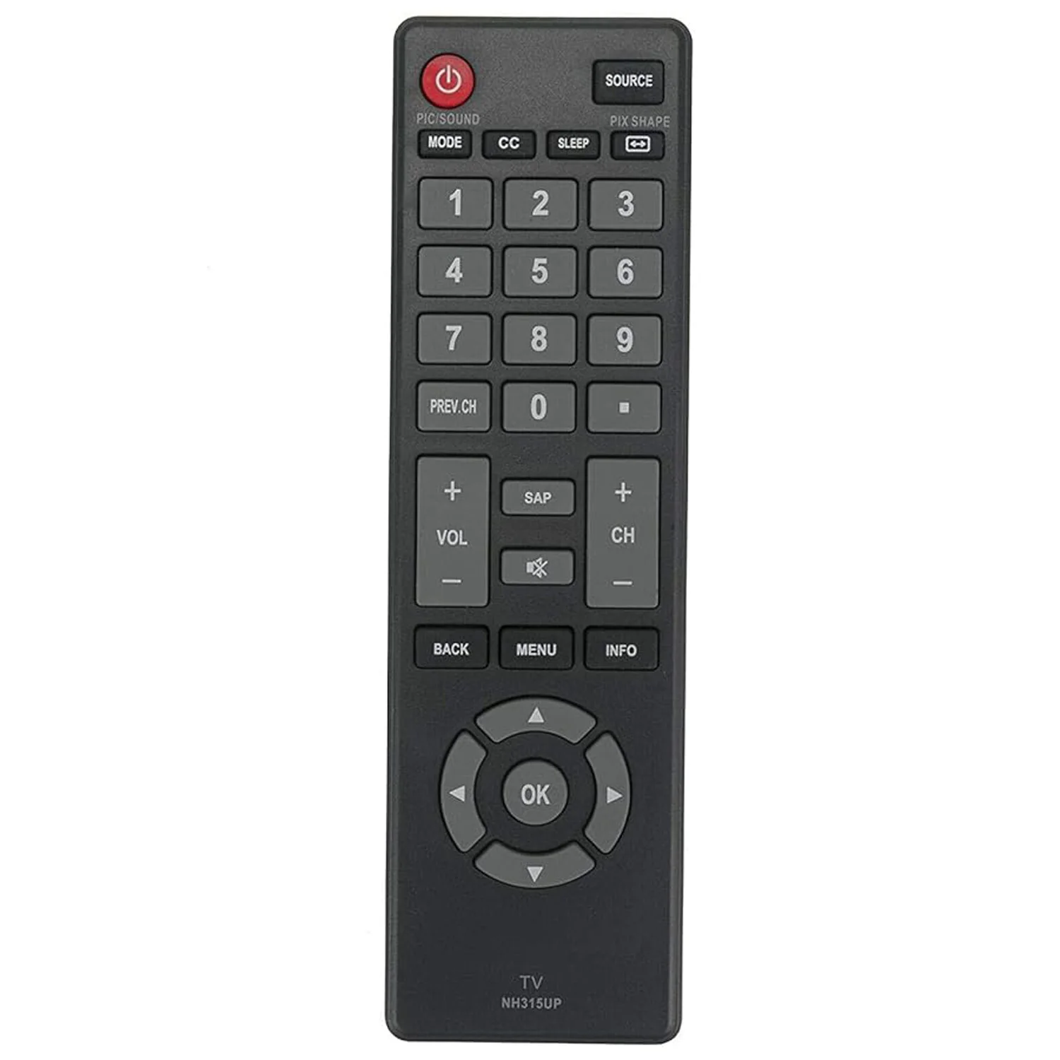 Replace Universal Remote Control NH315UP for Sanyo LED TV HDTV FW32D06F FW50D48F FW40D36F FW43D25F FW50D36F FW55D25F FW32D06F-B