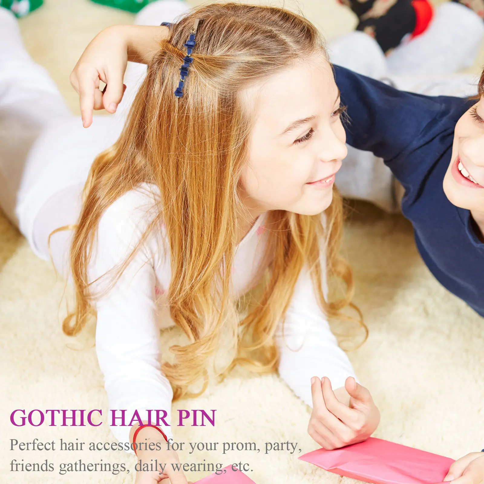 

4Pcs Vintage Hairpins Elegant Alloy Hair Clips for Women Natural Stone Charming Hair Accessories Fashion Personality Headdress