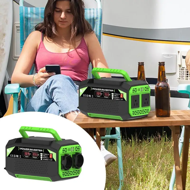 

12V Inverter 300W Car Outlet Adapter With USB Ports Digital Display Plug Outlet With 4 USB Ports Fast Charging Auto Accessories