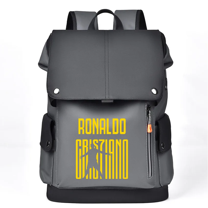 

﻿ Men Business Backpack Fashion Rucksack High Quality Bagpack Football Super Stars CR 7 Print Multifunction Laptop Backpacks