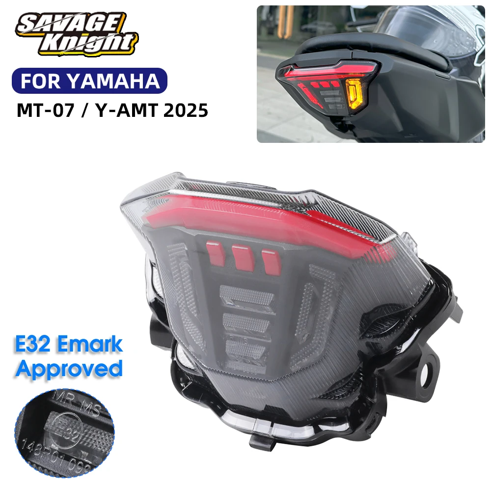 

E32 Emark LED Integrated Taillights For Yamaha MT-07 MT07 Y-AMT 2025 MT 07 YAMT Rear Brake Light Turn Signals Lamp Tail Light