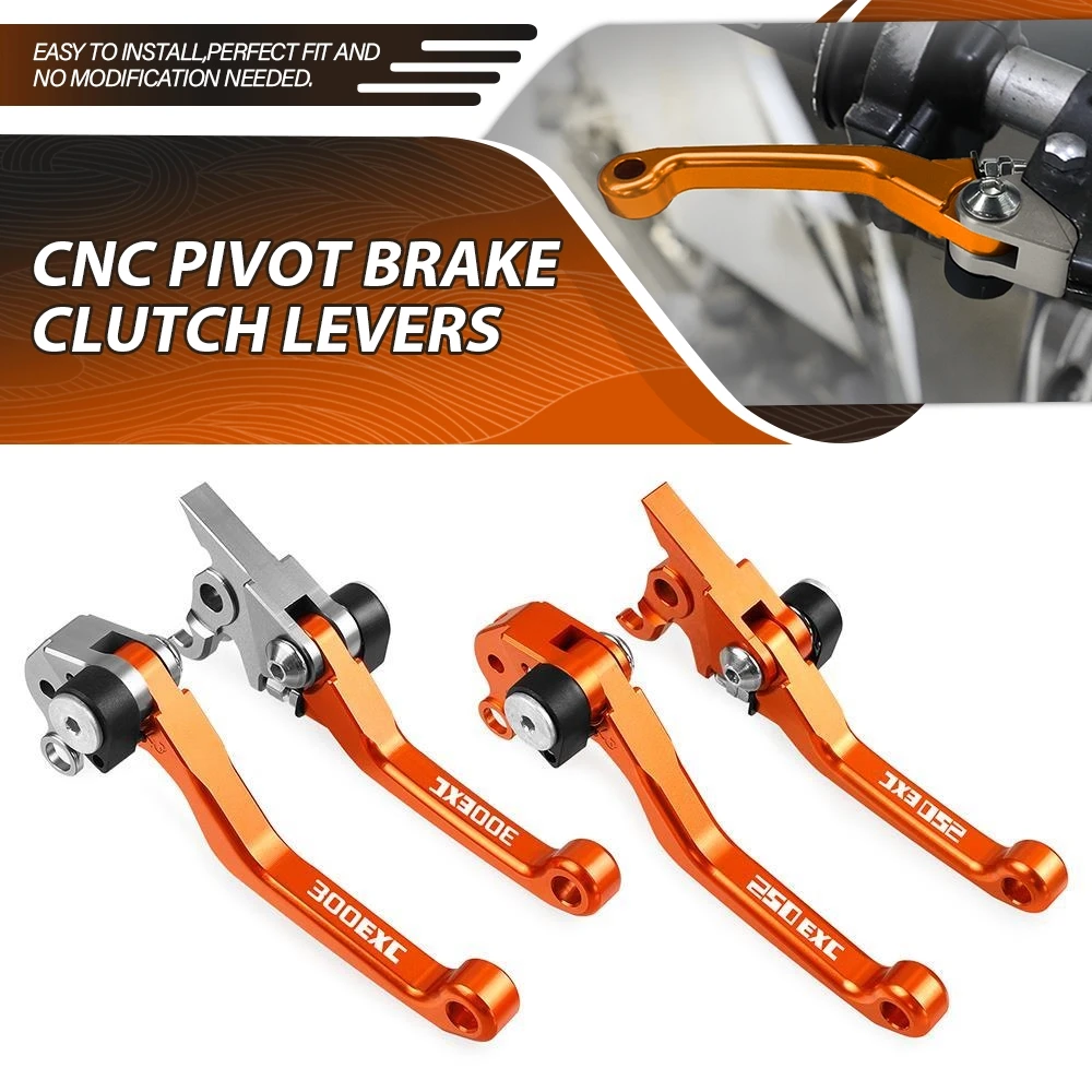 

Motocross Non-slip Hand Grips Handlebar and CNC Dirt Bike Foldable Brake Clutch Levers For 250EXCF 2003 2004 2005 250 EXCF EXC-F