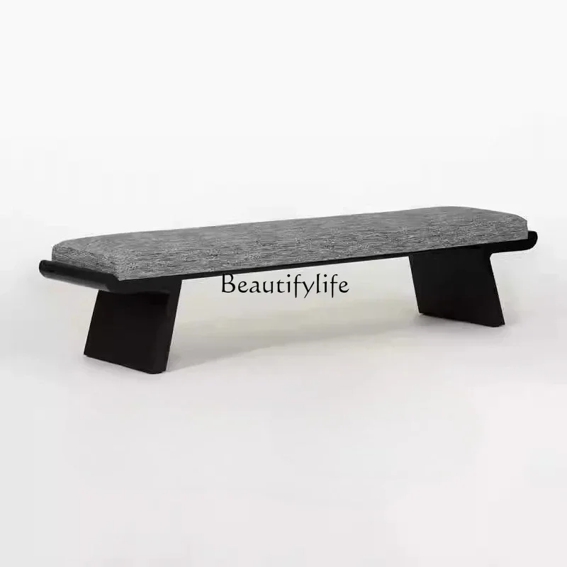 FG4004Nordic sofa living room fabric solid wood dining room bedroom end of bed creative shoe changing stool