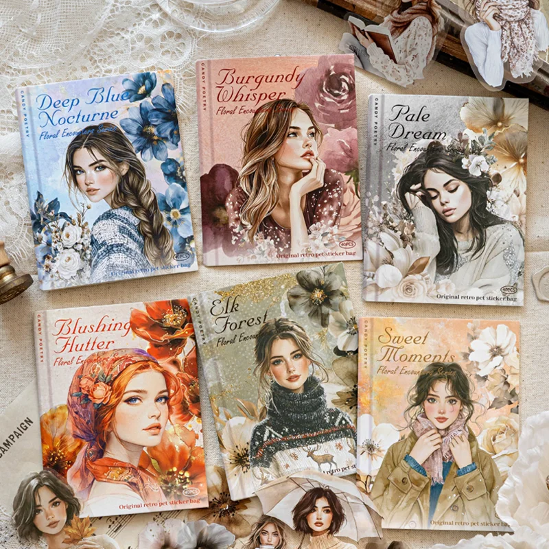 

Mr. Paper 3packs Floral Encounter PET Stickers, Botanical Theme Journal Decor, Waterproof Collage Material, DIY Diary Background