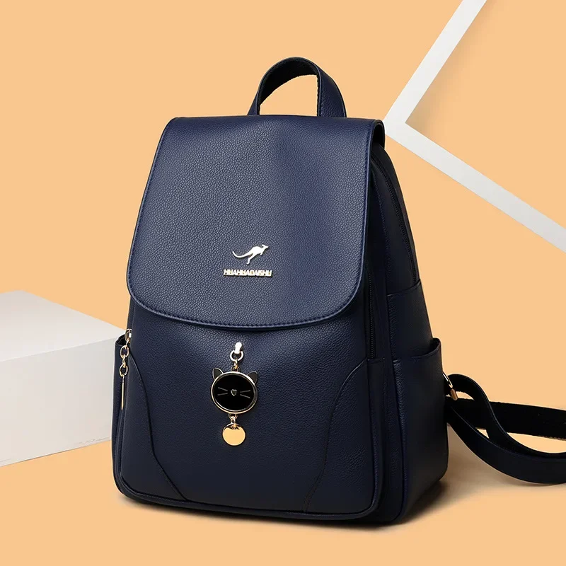 Borsa a tracolla 2024 nuova versione coreana borsa da scuola da donna alla moda zaino alla moda in morbida pelle Dropshipping di un pezzo