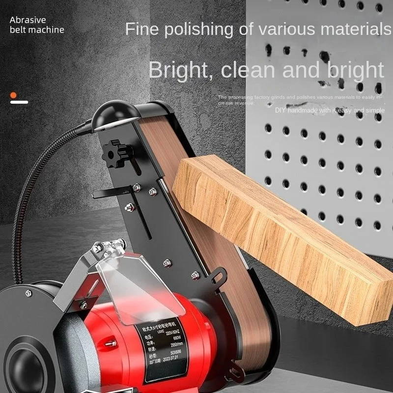 

Недорогая 6-дюймовая малогабаритная электрическая бытовая шлифовальная машина: мощная шлифовка и полировка, ленточная шлифовальная машина для дерева и камня