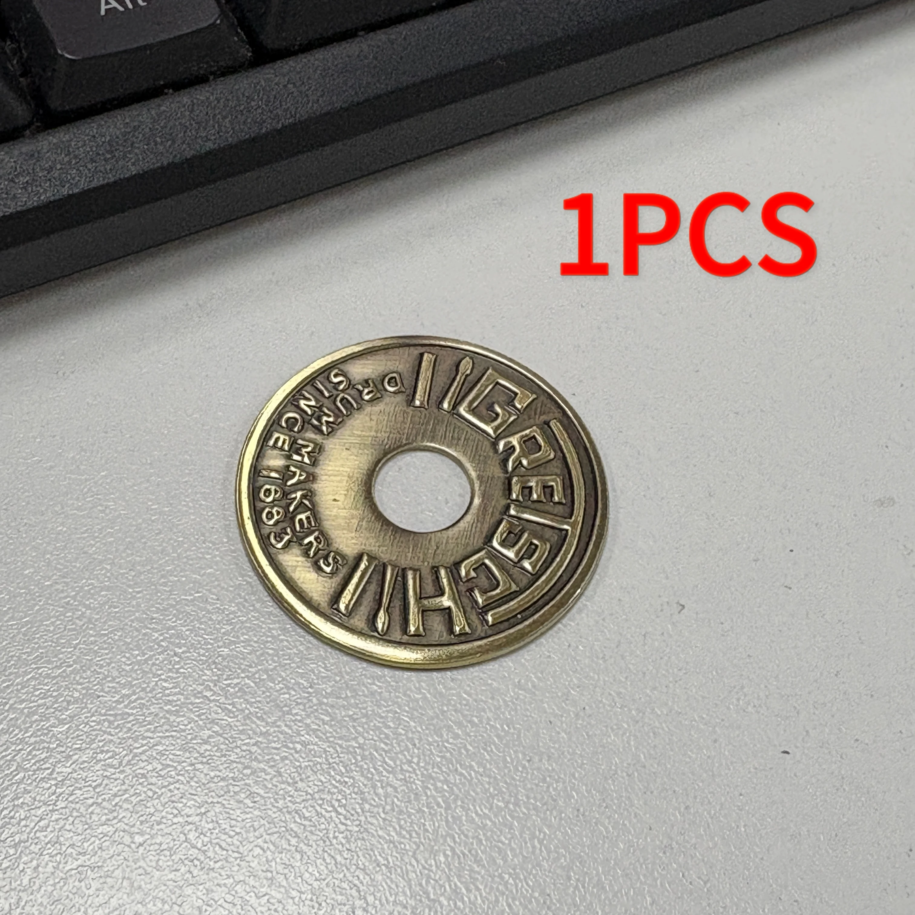 

1PCS Gretsch Badge For Snare Brass Round Grommet Badge