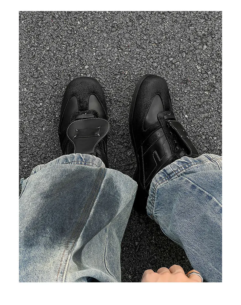 Plus Size 38-46 Handmade Leather Shoes Men Handmade Shoe Casual Loafers Soft Breathable Flats Shoes Men's Moccasins for Driving