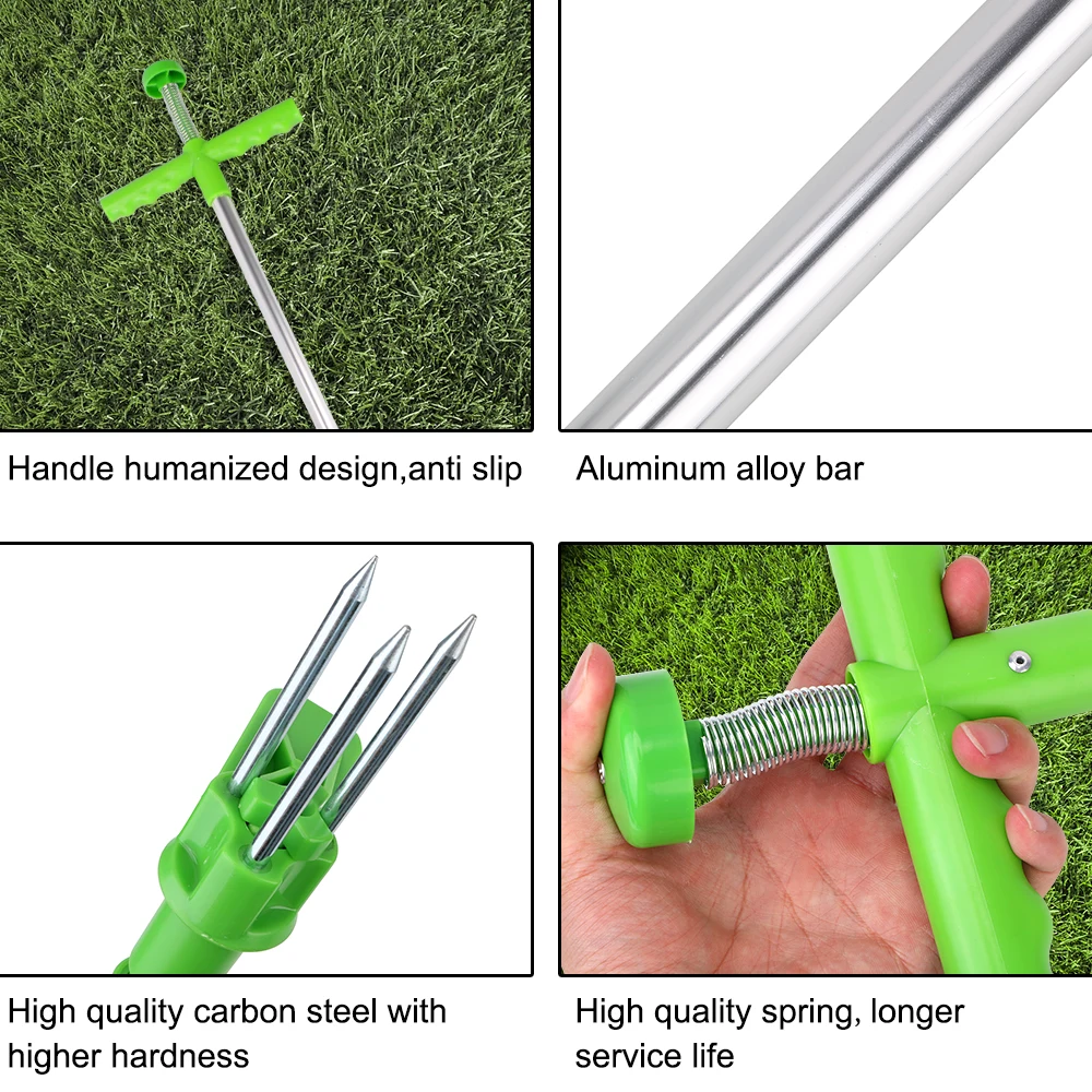 Garden Lawn Weeder Outdoor Yard Portable Grass Root Puller Tools Weed Puller Removable Long Handled Stand Up Weed Puller