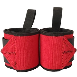 Padded Wrist Strap for Weight Lifting,Powerlifting Wrist Wraps,Flexible Support,Red Nylon,Strength Training, port Safety,1Pair