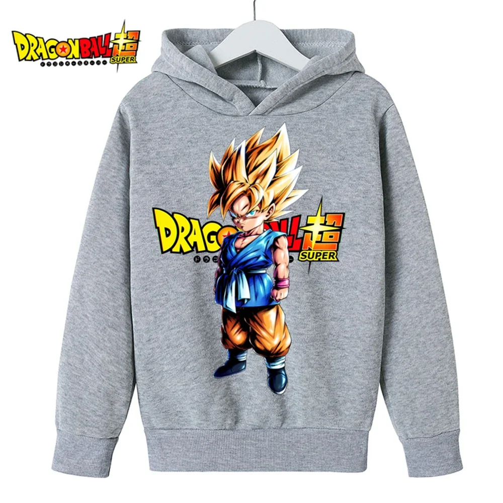 

2024 Year Children Dragon-ball Anime Sweatshirts for Boy Long Sleeve Boy Top Kids Spring Fall Clothes 4-14 Age Goku Hoodie