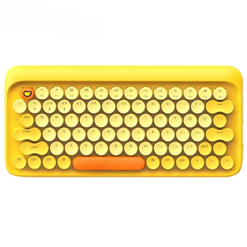 

Yellow B Duck DOT Retro BT Wireless Mechanical Keyboard