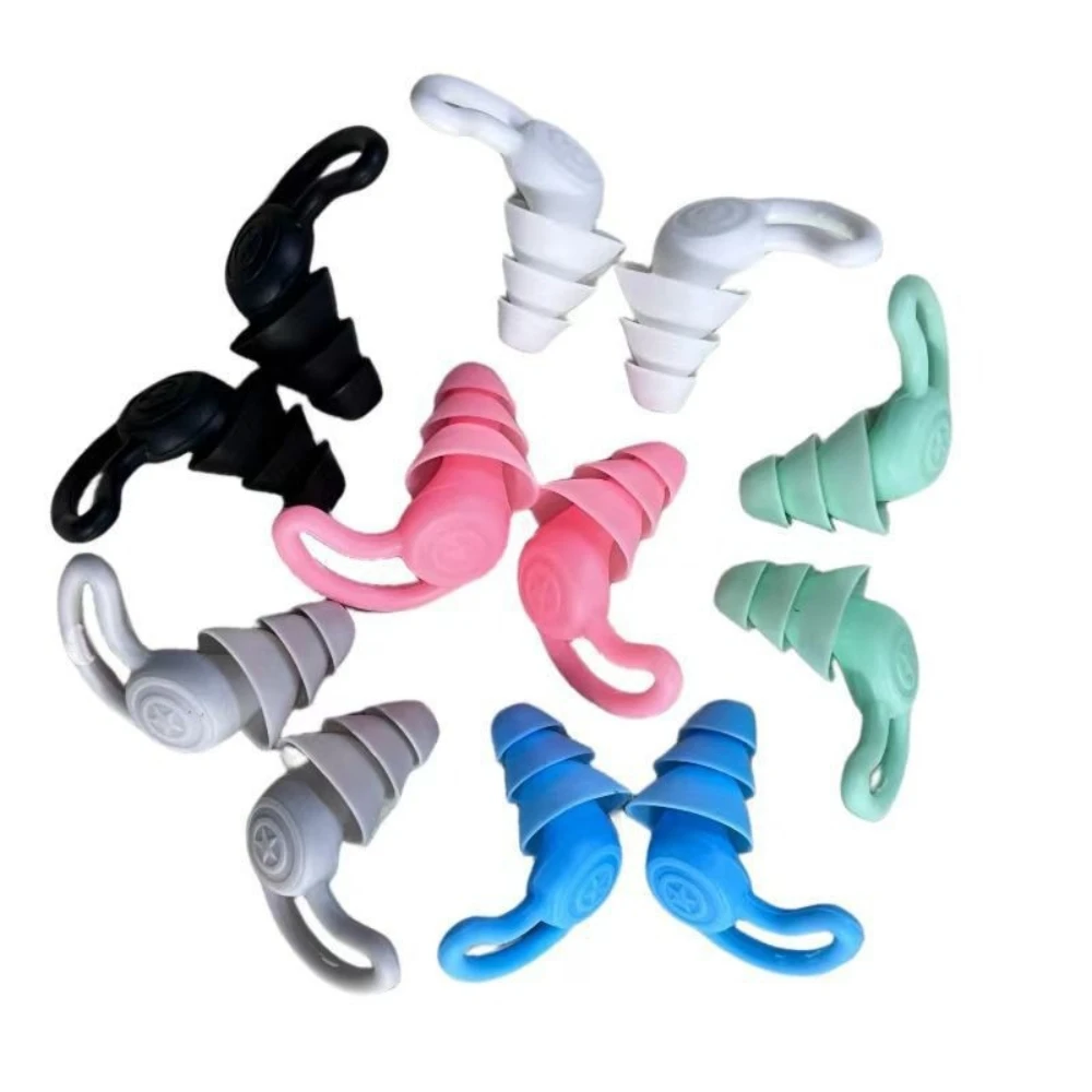 New Hot Professional Noise Cancelling Ear Plugs Silicone Waterproof Swim Sleep Anti Snoring Premium Reusable Dorm Silent Earplug