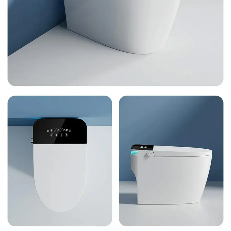 Bathroom Toilet,Modern Sanitary Ware Floor Mounted Elongated Auto Flush Foot Sensor Concealed WaterIntelligent Smart Toilet