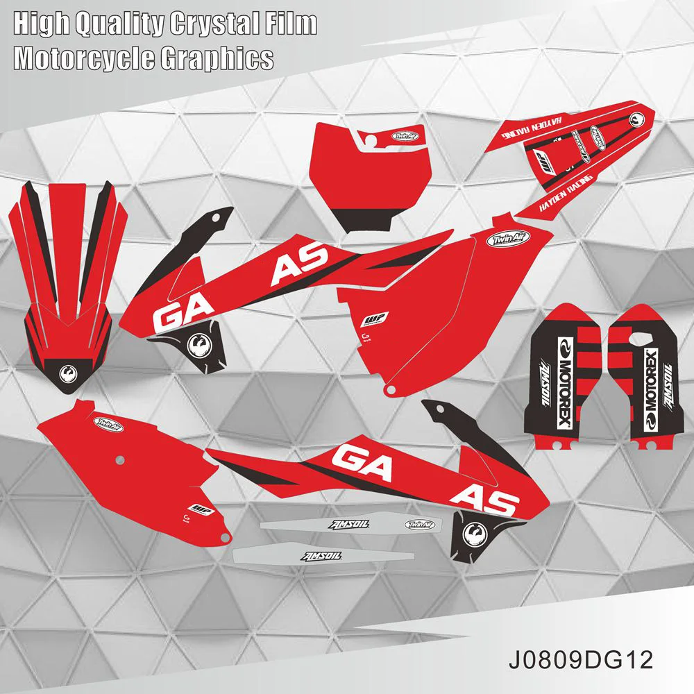 Dla GASGAS GAS GAS MC 85 MC85 2021 2022 2023 2024 naklejki graficzne naklejki motocykl tło numer niestandardowy nazwa