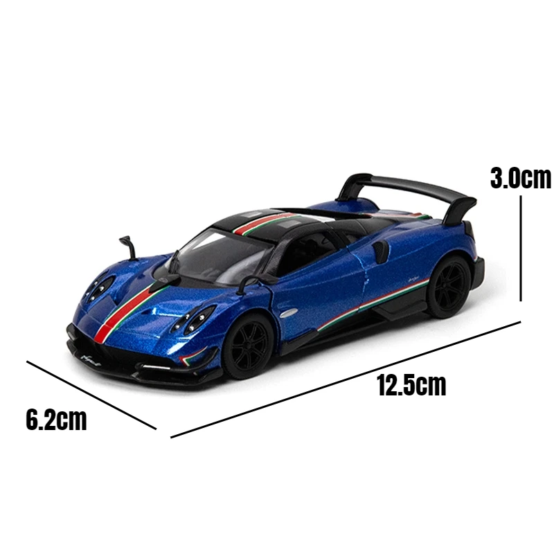 KiNSMART Toy Car Model 1/38 Pagani Huayra BC Super Sport Racing Diecast Miniature Pull Back Vehicle Collection Gift For Kid Boy - view 6