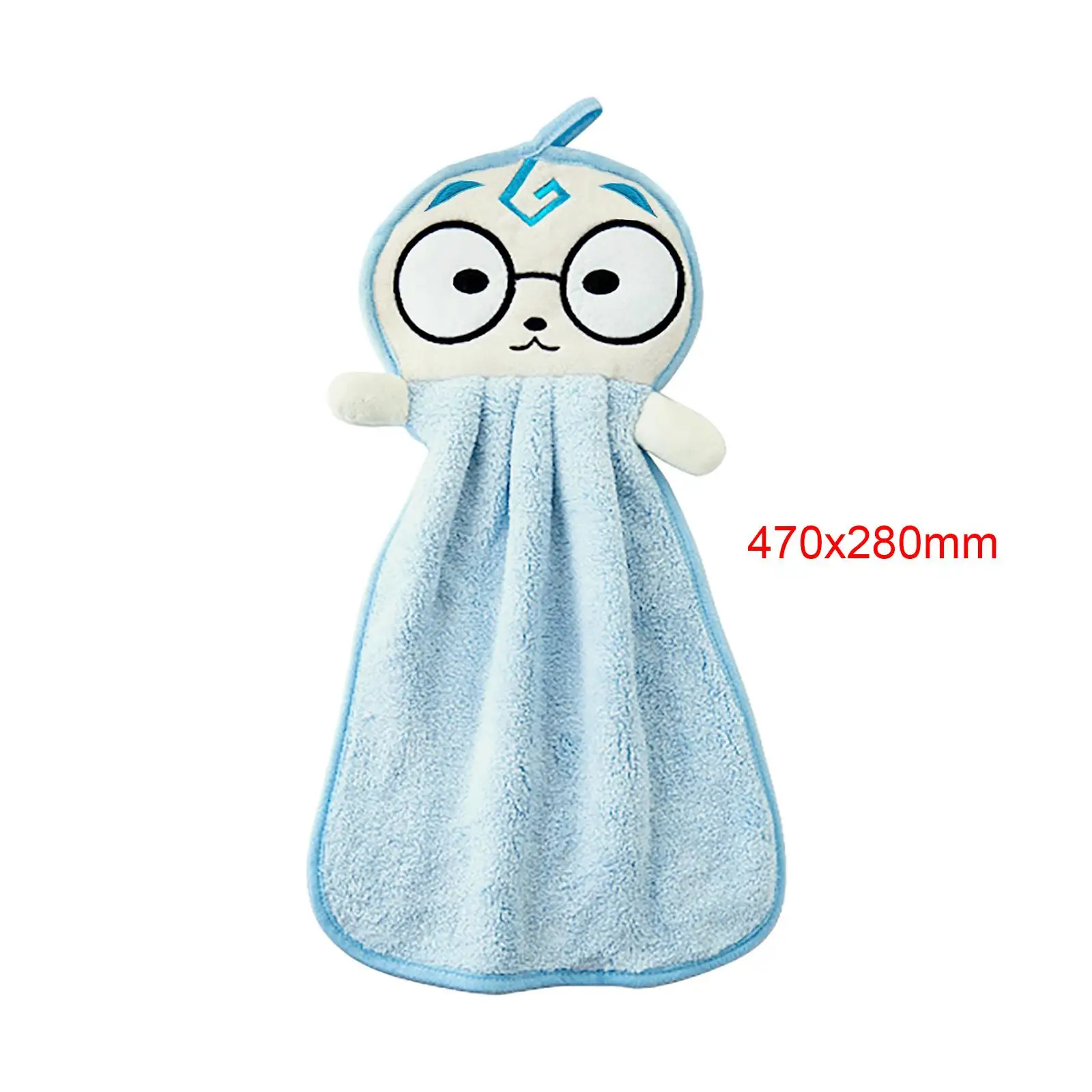 Fast Drying Plush Hand Towel Cute Hangable Dishcloth Small Washable Cleaning Cloth for Bathroom Use