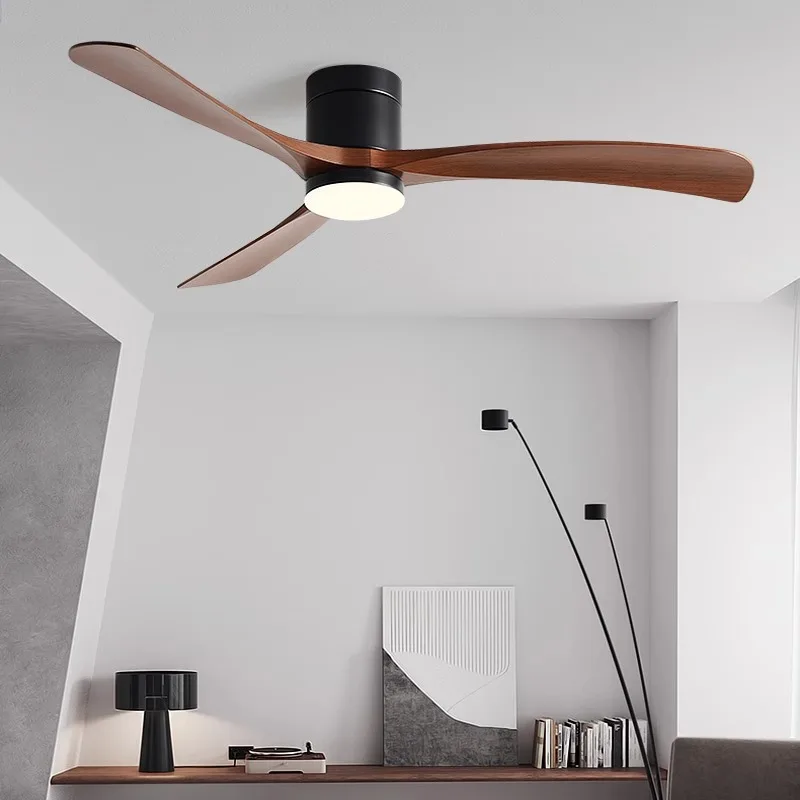 Low Floor Ceiling Fan 38/56 Inch LED Light Supports Remote Control Of Living Room, Dining Room, Bedroom, Study Room, DC Fan
