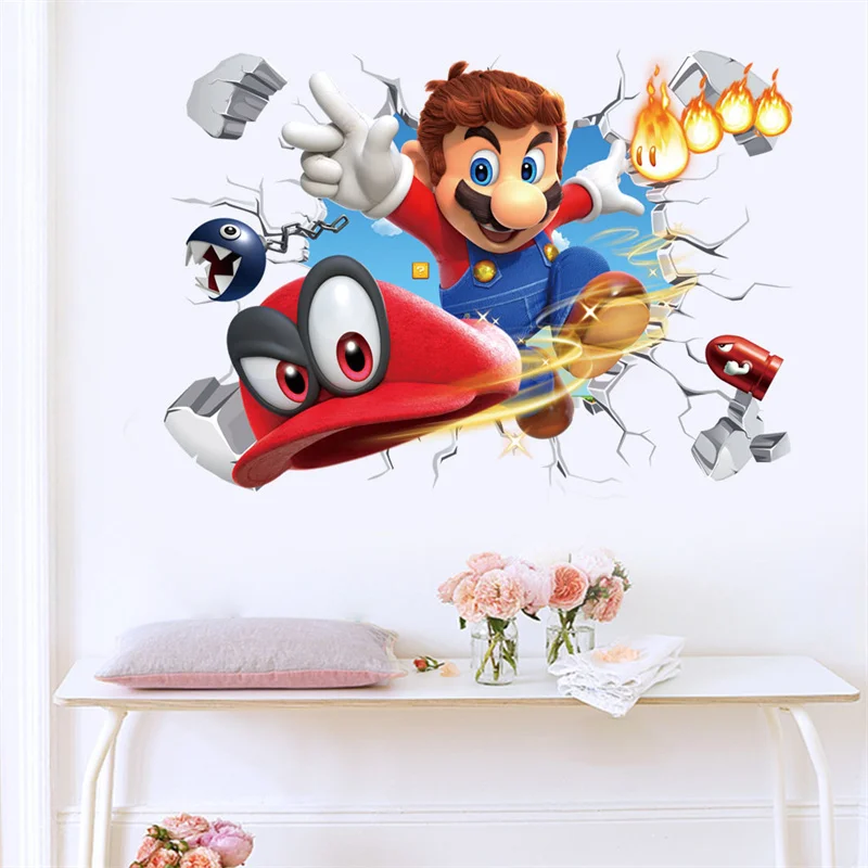 3D Cartoon Anime Game Characters Wall Sticker For Kids Room Living Room Kindergarten Baby Nursery Room DIY Decoration view 6
