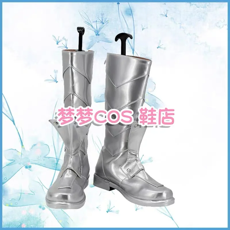 أنيمي Kaiju No 8 Kafuka Soshiro تأثيري أحذية بيضاء أحذية طويلة للتنكر الأحذية الجلدية أزياء الهالوين اكسسوارات مخصصة