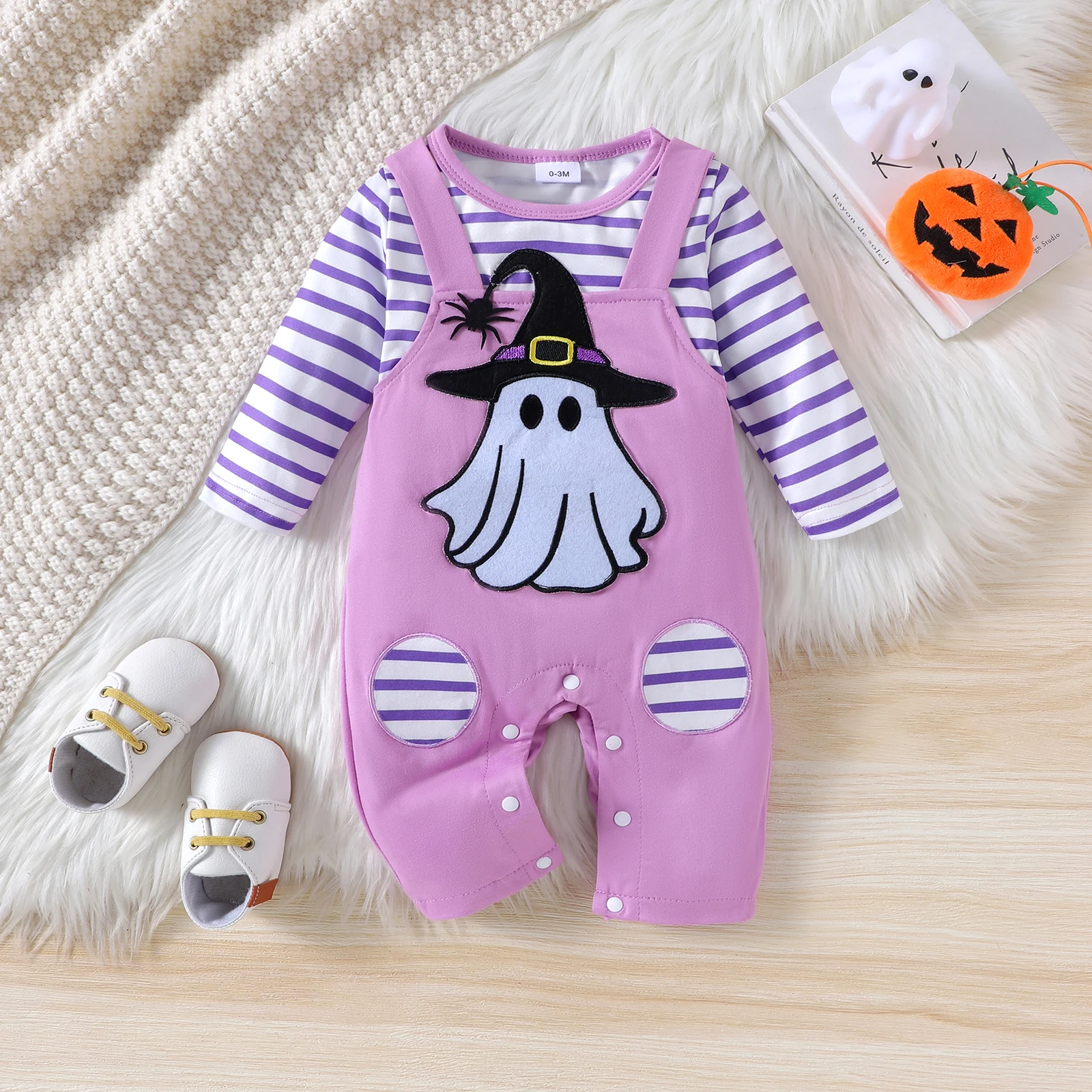 Autumn and winter new style for boys and girls festival new style for 0-1 year old Halloween doll long-sleeved jumpsuit
