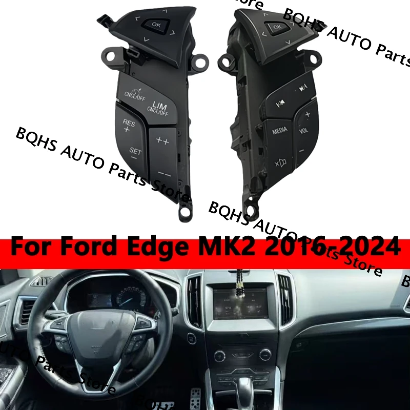 

Steering Wheel Switch Steering Wheel Button Cruise Switch Volume Control OE: DG9T-9E740 For Ford Edge MK2 2016 2017 2018 -2024
