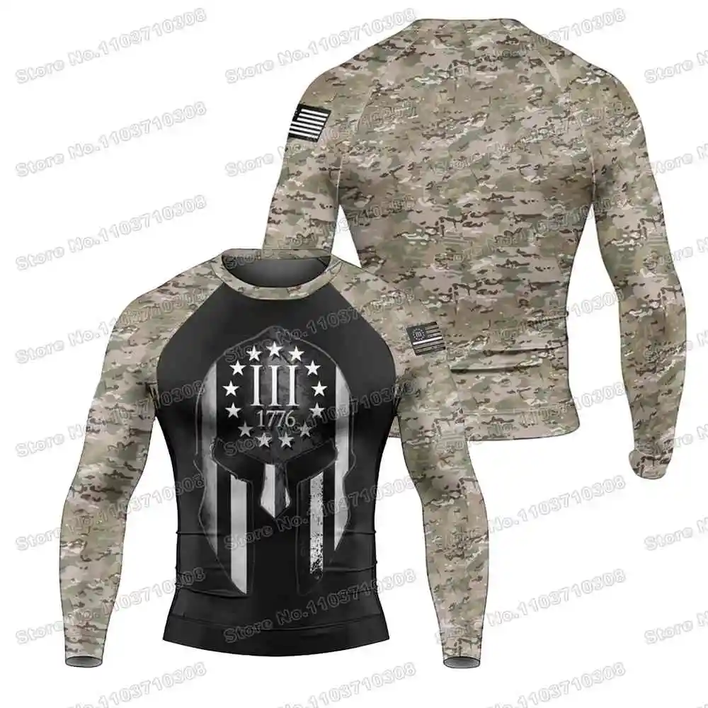 

8th Army New Special Print Surfing Jersey Beach Swimwear Diving Gym Long Sleeves Trousers MMA BJJ Men Jiu Jitsu Fitness Sets