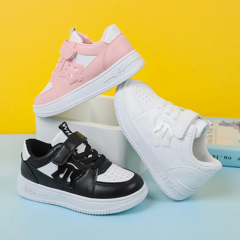 Chaussures de course décontractées pour enfants, baskets blanches pour enfants, chaussures de sport pour filles, chaussures respirantes pour garçons, mode